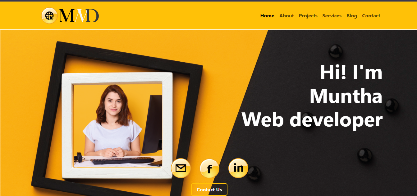 portfolio site home snap