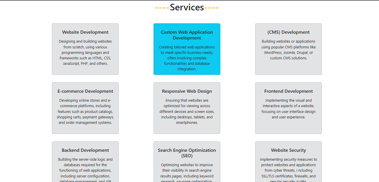 services section image